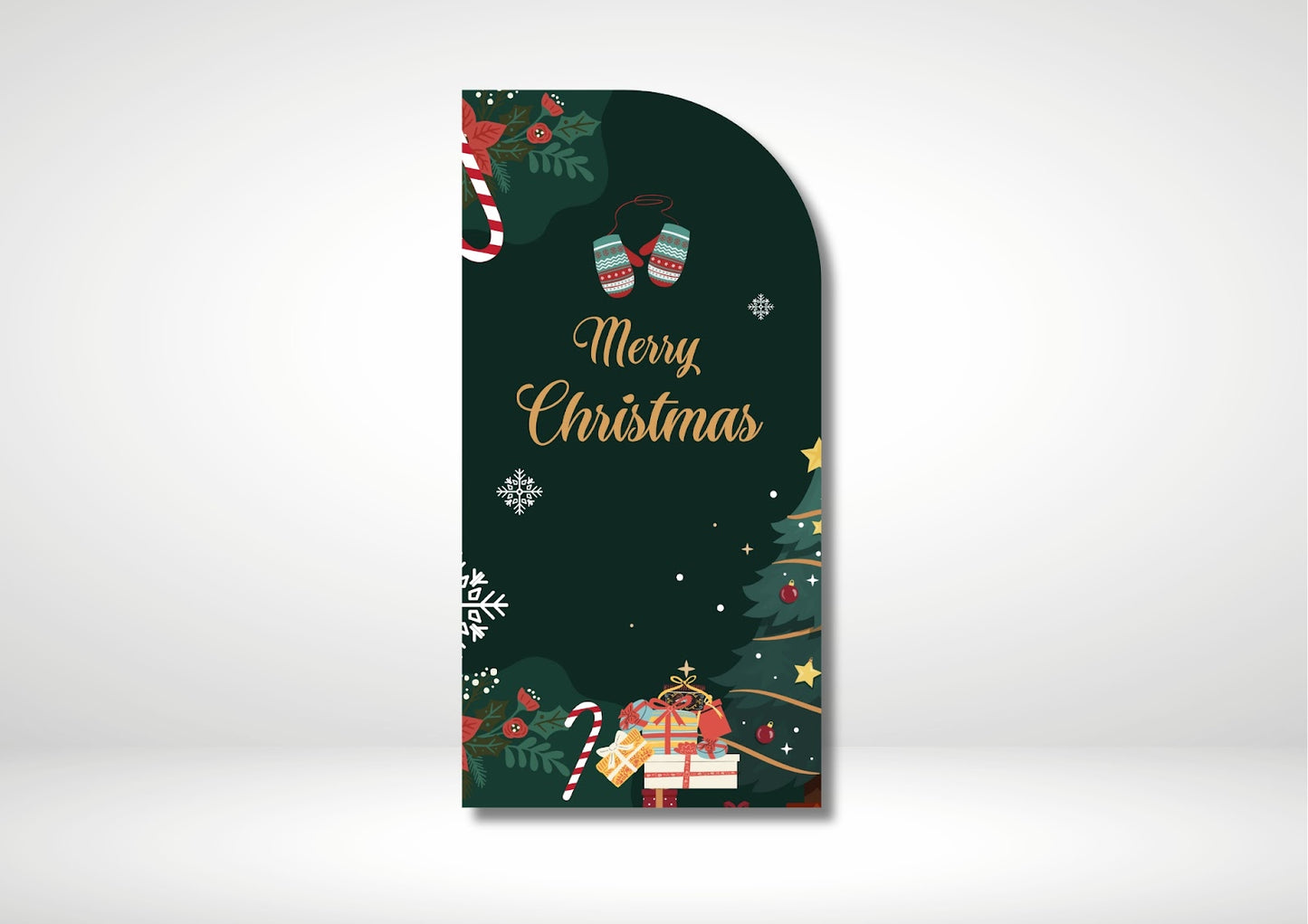 Green Christmas Festive Backdrop