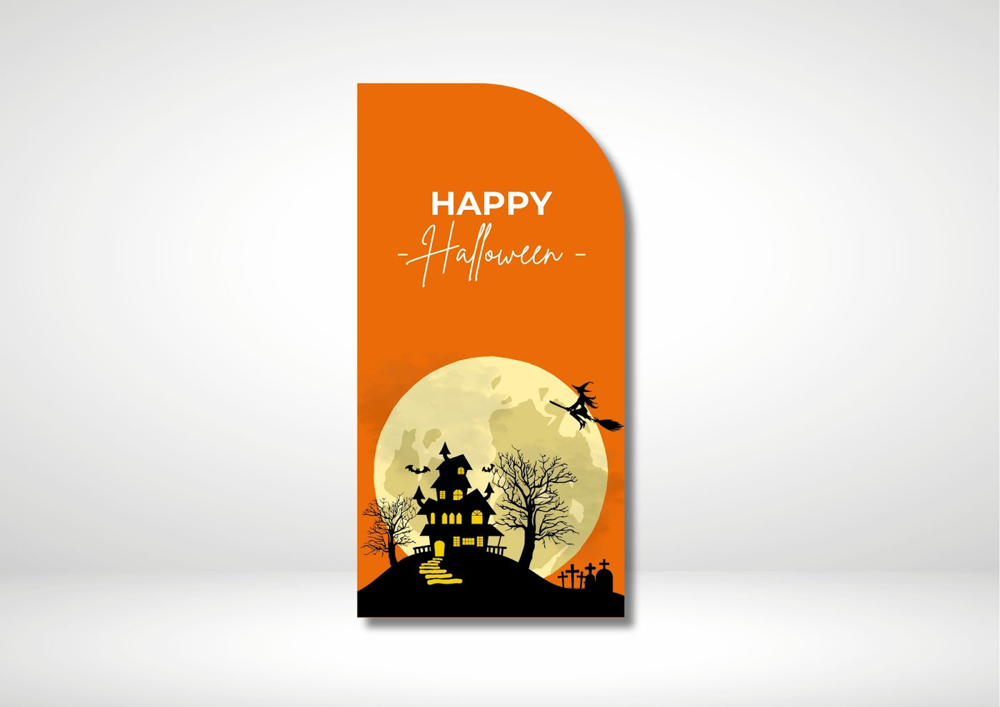 Orange Halloween Festive Backdrop