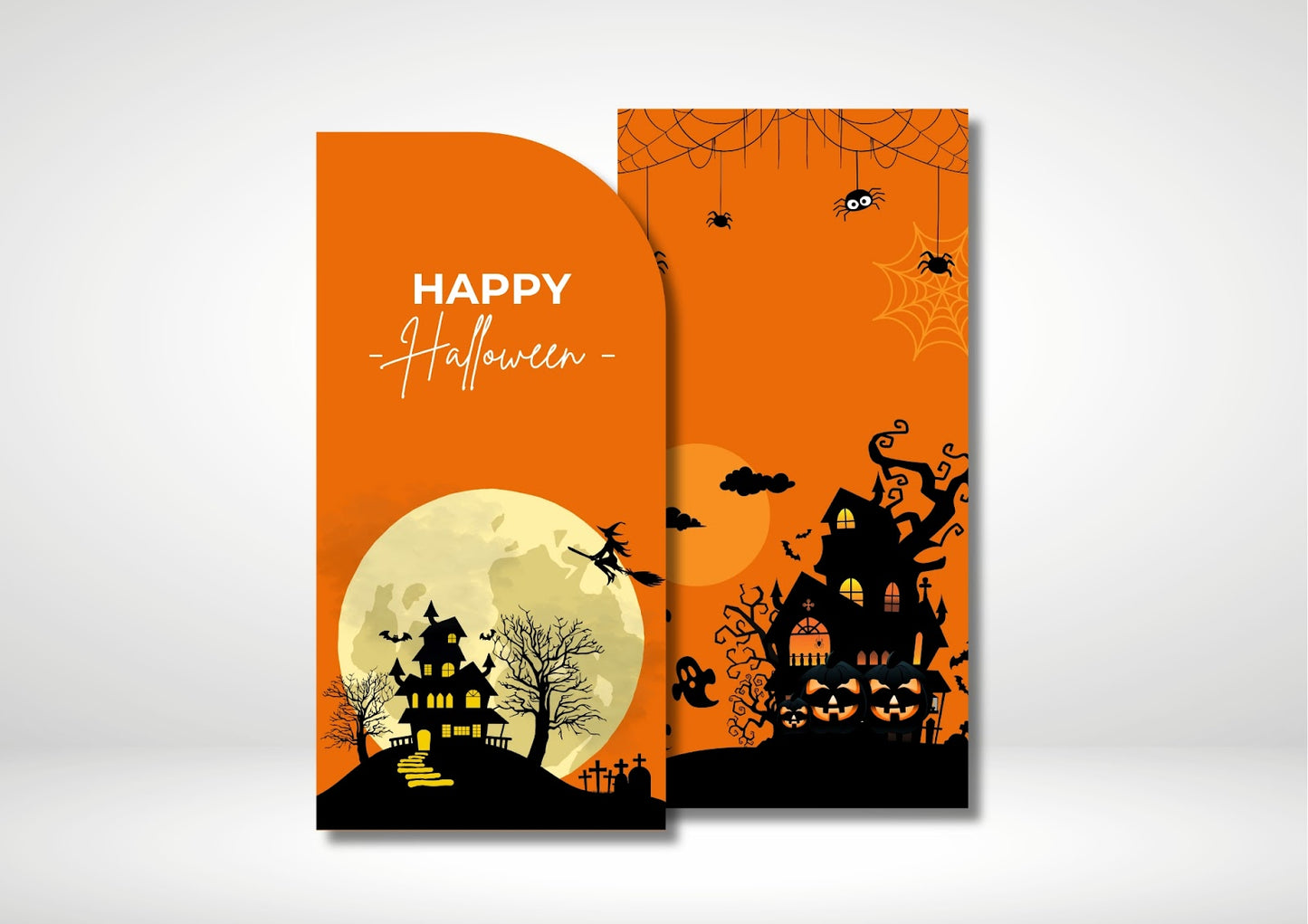 Orange Halloween Festive Backdrop