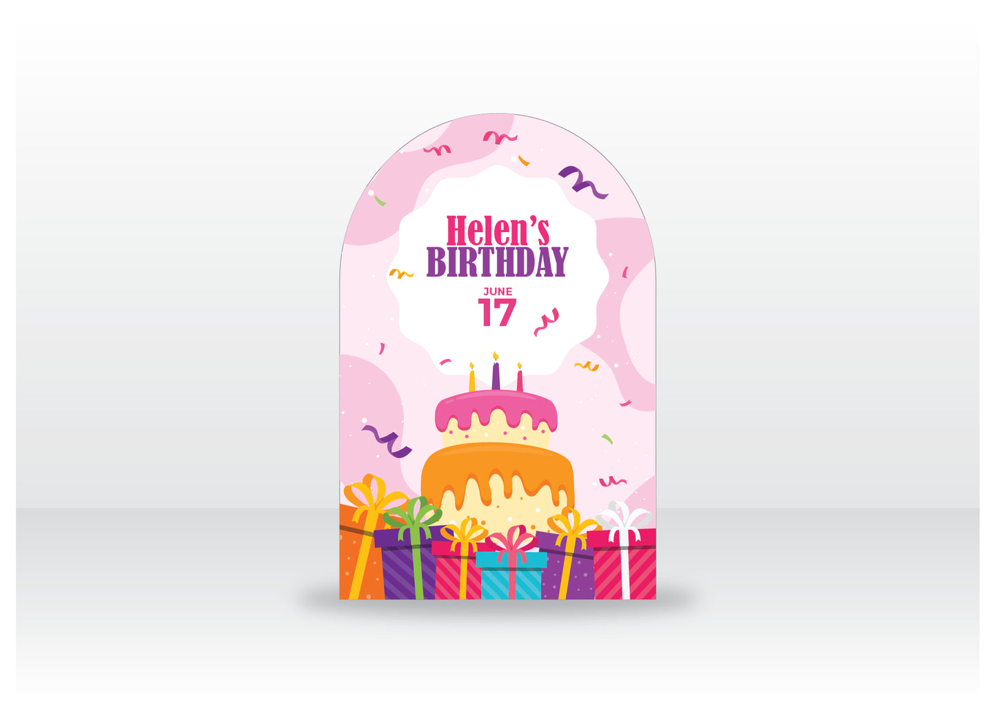 Cake & Teddy Bears Birthday Backdrop
