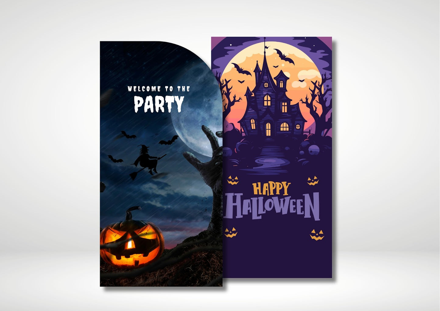 Purple Halloween Festive Backdrop