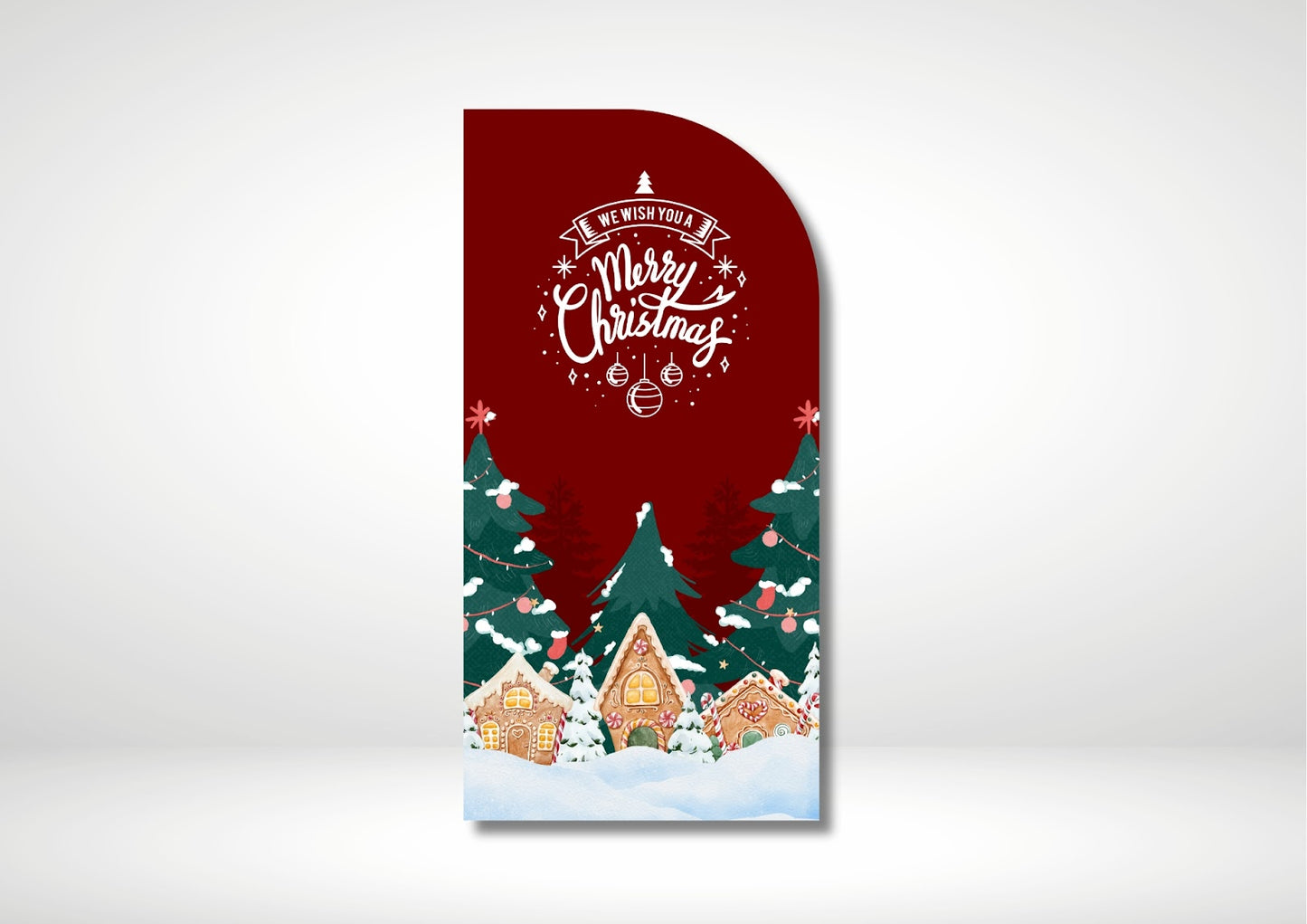 Red Christmas Festive Backdrop