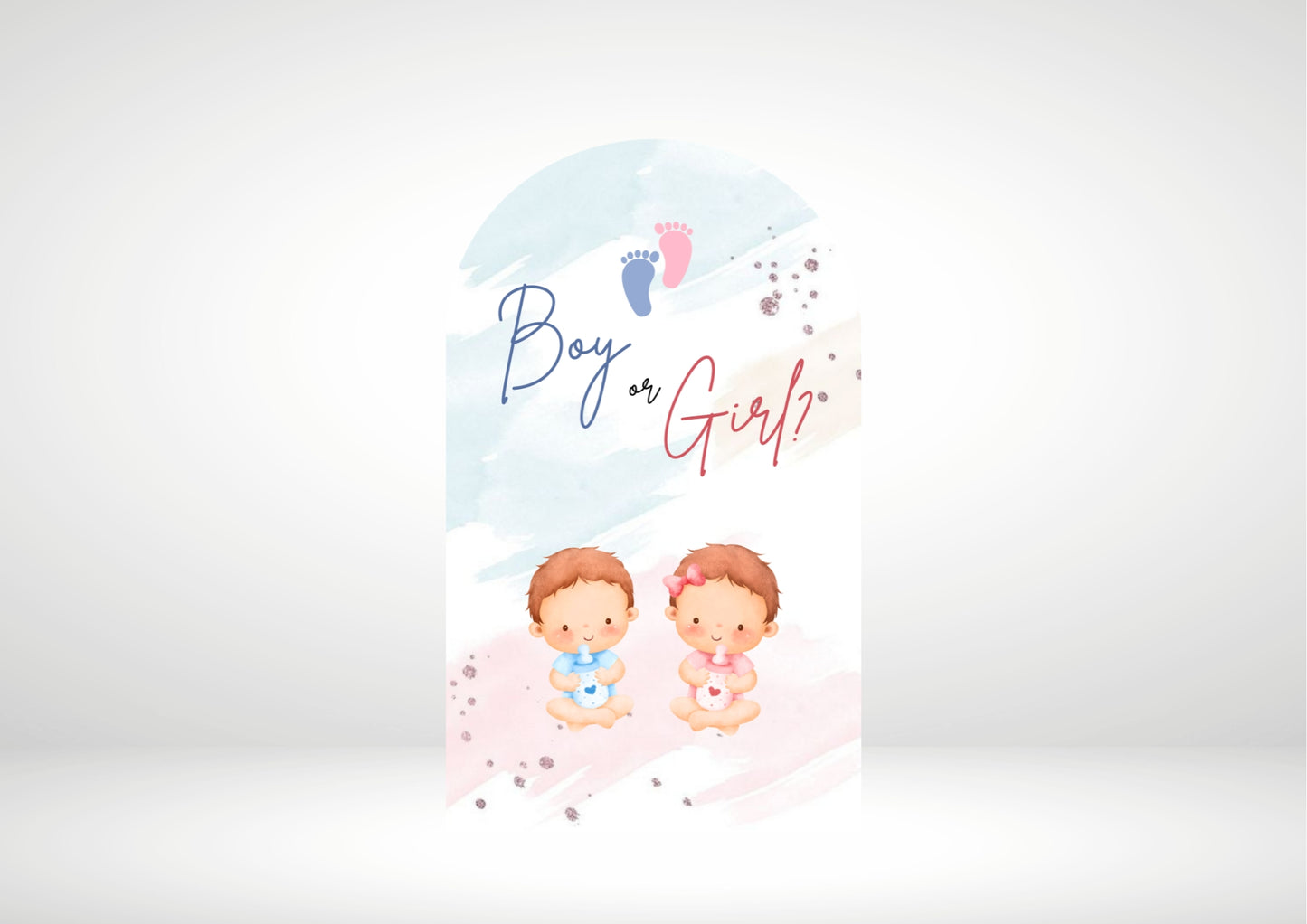 Gender Reveal Brush Party Backdrop