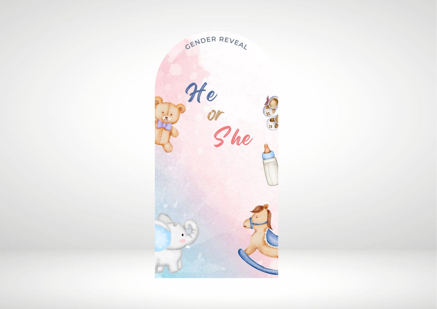 Gender Reveal Fun Toys Party Backdrop