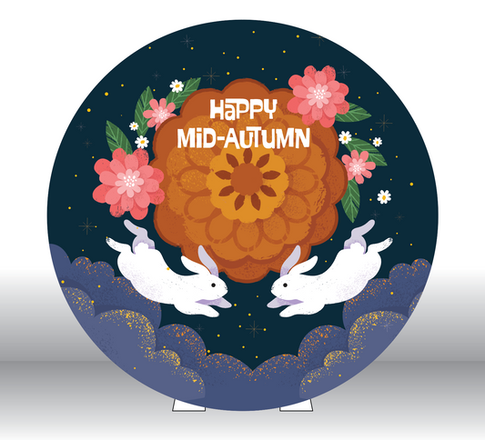 Mid Autumn Rabbit Mooncake Event Backdrop